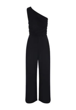 Womens Black One Shoulder Jumpsuit -Fashion Women's Clothing Sales 194075pls c09f37ea9fba1c8