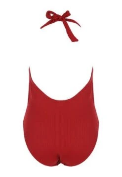 Womens Red Plunge Halterneck Swimsuit -Fashion Women's Clothing Sales 194125pls 7ae71a46190de36