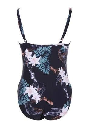 Womens Black Blue Floral Control Swimsuit Womens Black Blue Floral Control Swimsuit -Fashion Women's Clothing Sales 194133pls 9402cd16acb2ddd
