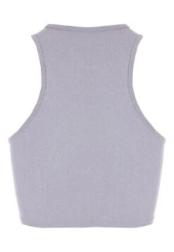 Womens Grey Cropped Racer Back Vest -Fashion Women's Clothing Sales 194283pls f6bdae0c6d9c2f0