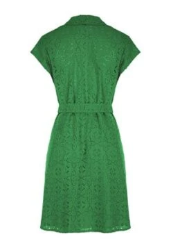 Womens Green Broderie Shirt Dress -Fashion Women's Clothing Sales 194289pls 354d91628f37cc5