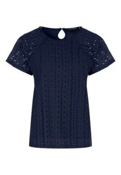 Womens Navy Broidery T-Shirt -Fashion Women's Clothing Sales 194528pls 6416555290c496c