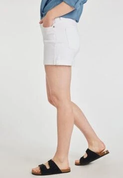 Womens White Rolled Hem Denim Shorts -Fashion Women's Clothing Sales 194613pls ac5bf0fbe18cc4a