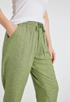 Womens Green & White Spot Cropped Trousers -Fashion Women's Clothing Sales 194686pls b08ca6c7df33f22