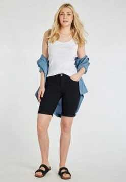 Womens Black Denim Cycle Shorts