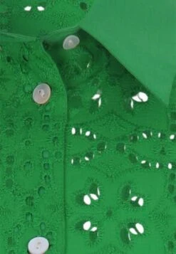 Womens Green Broderie Detail Shirt -Fashion Women's Clothing Sales 194998pls 2e197d24d5e73ef