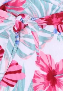 Womens White Tropical Print Plunge Halterneck Swimsuit -Fashion Women's Clothing Sales 195012pls ab83e32c097a349