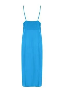 Womens Blue Linen Blend Strappy Dress -Fashion Women's Clothing Sales 195170pls c905ee2ca0bafd5