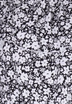 Womens Black & White Ditsy Bardot Dress -Fashion Women's Clothing Sales 195184pls eb22e63d7d59801