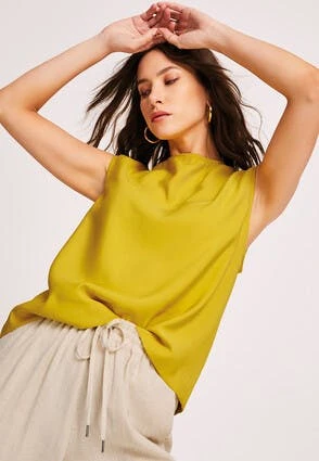 Womens Yellow High Neck Top Womens Yellow High Neck Top -Fashion Women's Clothing Sales 195196pls 4bbb87e1668f679