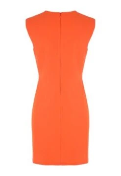 Womens Orange Shoulder Pad Shift Dress -Fashion Women's Clothing Sales 195199pls 8879c7cf0a0775d