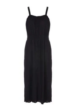 Womens Black Linen Blend Midi Dress 4 Womens Black Linen Blend Midi Dress -Fashion Women's Clothing Sales 195221pls 0db0a00a47f77c5