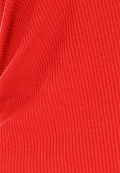 Womens Bight Red Ribbed Ruched Side Dress -Fashion Women's Clothing Sales 195345pls 701ca567dad1035