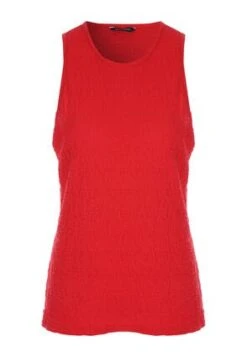 Womens Red Textured Crinkle Vest -Fashion Women's Clothing Sales 195553pls 1ccc6caf6653980