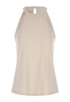 Womens Gold Halter Neck Top