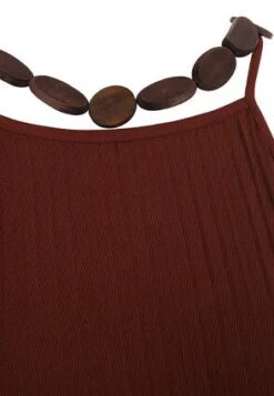 Womens Dark Rust Beaded Plisse Dress -Fashion Women's Clothing Sales 196236pls 347c6cbe6de95bf