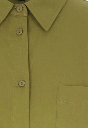 Womens Green Linen Blend Belt Shirt Dress Womens Green Linen Blend Belt Shirt Dress -Fashion Women's Clothing Sales 196332pls ab224aadbf0095e