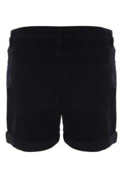 Womens Black Rolled Hem Denim Shorts -Fashion Women's Clothing Sales 196367pls 76adf613601ffa0