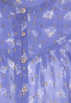 Womens Blue & Gold Sheer Blouse -Fashion Women's Clothing Sales 196370pls d20e19f14ca2616