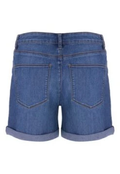 Womens Mid Blue Rolled Hem Denim Shorts -Fashion Women's Clothing Sales 196409pls bb1bcf50cdfdb77