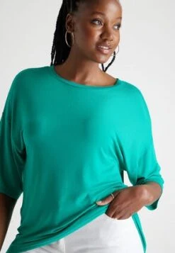 Womens Green Relaxed Short Sleeve T-shirt -Fashion Women's Clothing Sales 196886pls a87fd403dca336c