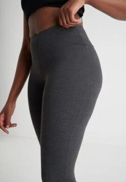 Womens Dark Grey Wide Waistband Leggings -Fashion Women's Clothing Sales 197117pls 6054b5b0f54ed79