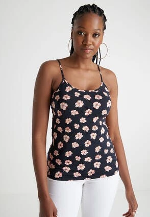 Womens Black Floral Cami Vest -Fashion Women's Clothing Sales 197119pls 19a7147dc937449