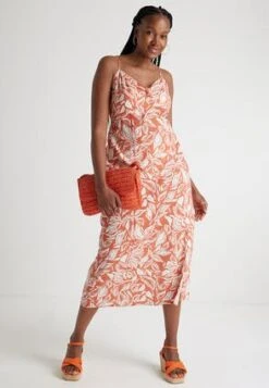 Womens Coral Floral Strappy Dress -Fashion Women's Clothing Sales 197153pls 5c04ef3fba3f104