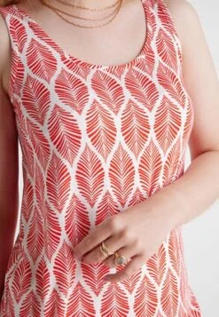 Womens Red & White Leaf Print Vest Top -Fashion Women's Clothing Sales 197444pls 91b1ffc65a58470