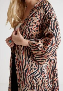 Womens Brown Animal Print Longline Kimono -Fashion Women's Clothing Sales 197445pls 9ece7a1eeeb5e8e