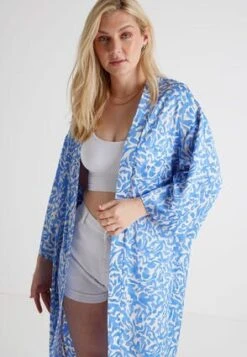 Womens Blue & White Longline Kimono 3 Womens Blue & White Longline Kimono -Fashion Women's Clothing Sales 197492pls 07f3da15b76dfd1