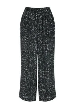 Womens Green Abstract Crinkle Culottes -Fashion Women's Clothing Sales 197649pls a818413135988aa