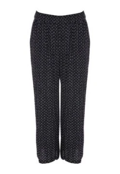 Womens Black & White Diamond Crinkle Culottes -Fashion Women's Clothing Sales 197665pls b74f9ab05ddb78d