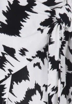 Womens Black & White Abstract Wrap Skirt 2 Womens Black & White Abstract Wrap Skirt -Fashion Women's Clothing Sales 198017pls 59e556119a67e57