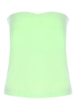 Womens Lime Green Sweetheart Bandeau Top