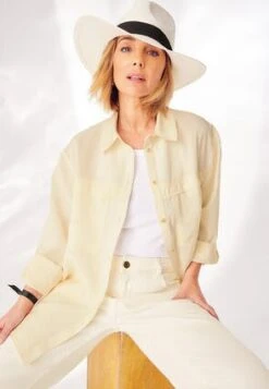 Womens Cream Cupro Summer Shirt