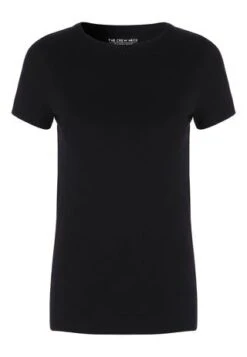 Womens Black Cotton Crew Neck T-Shirt -Fashion Women's Clothing Sales 80603pls bde8e01d2580442