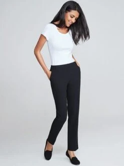 Womens Tapered Bi-Stretch Trousers - Longer Length
